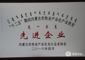 十二五期間內蒙古農牧業產業化產業扶貧先進企業和優秀會員單位
